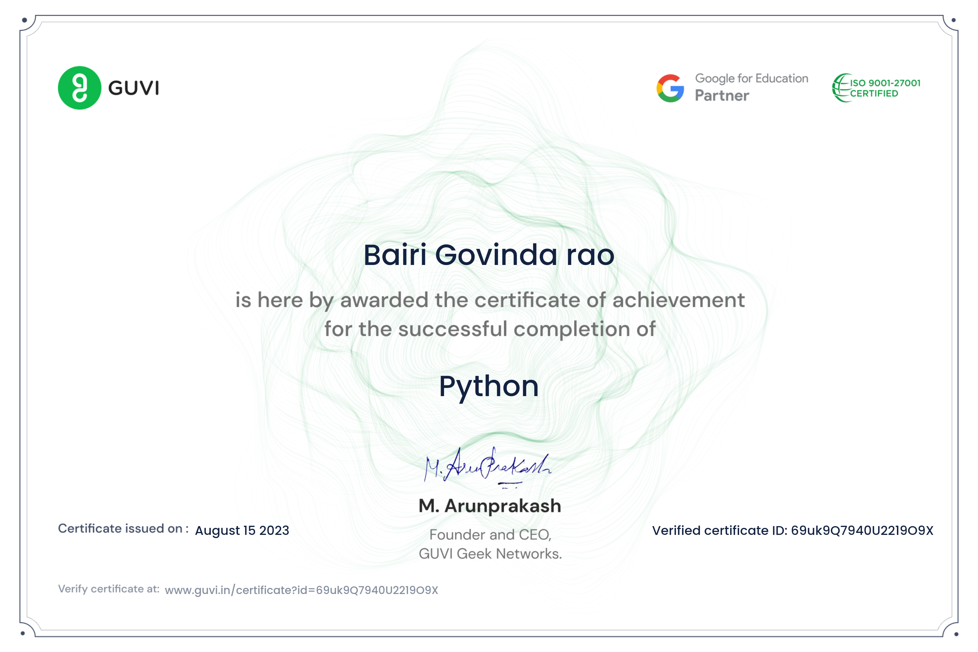 AWS Certificate